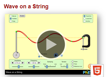 PHET Interactive Simulations: Wave on a String | WCED ePortal
